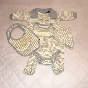 “Calvin Klein” four piece sleeper outfit. 0-3 mon.